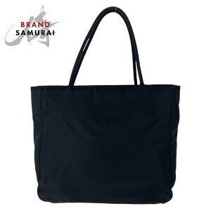 Prada Tessuto triangular logo plate black Nylon tote shoulder bag